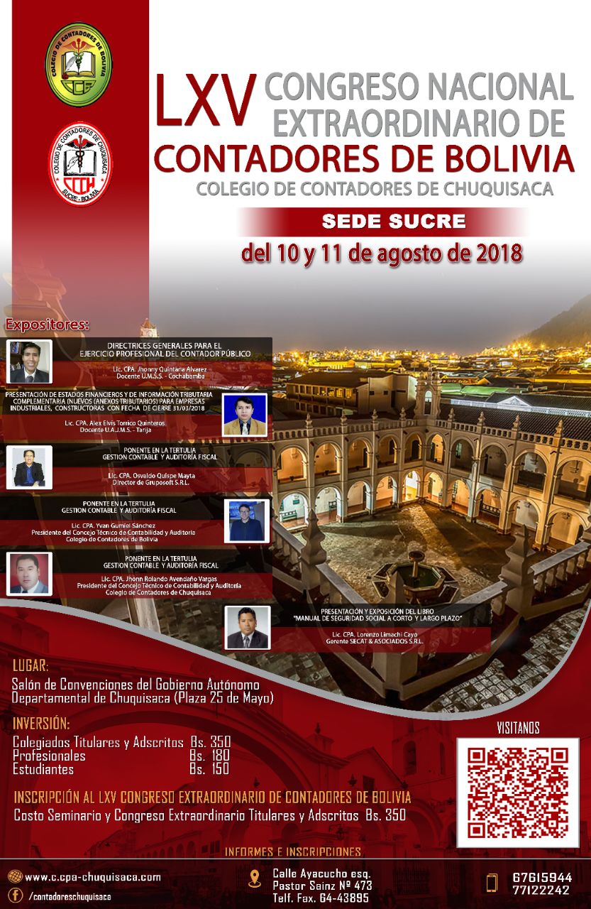 Congreso Nacional Extraordinario Sucre 2018